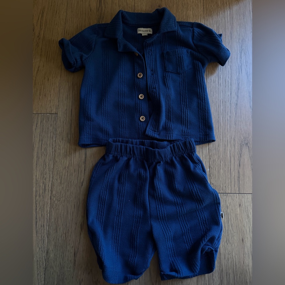 BearPaw baby boy toddler kids two piece matching Knit Set summer 24m